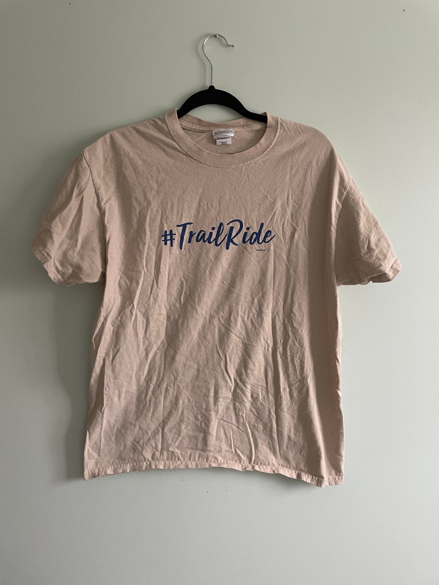 ThriftedEquestrian Large / Tan Stirrups #TrailRide T-Shirt - Large