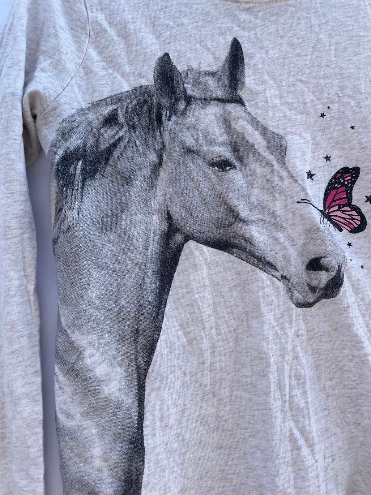 ThriftedEquestrian Clothing Youth XXL Gap Equine Print Long Sleeve - Youth XXL