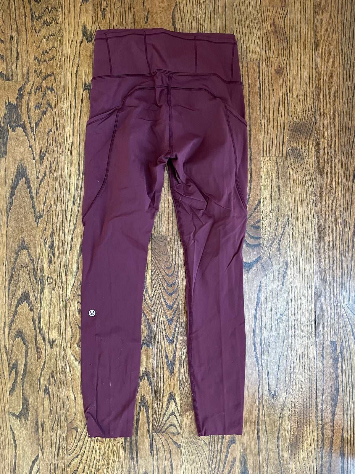 ThriftedEquestrian Clothing 4 Lululemon 3/4 Leggings Maroon - 4