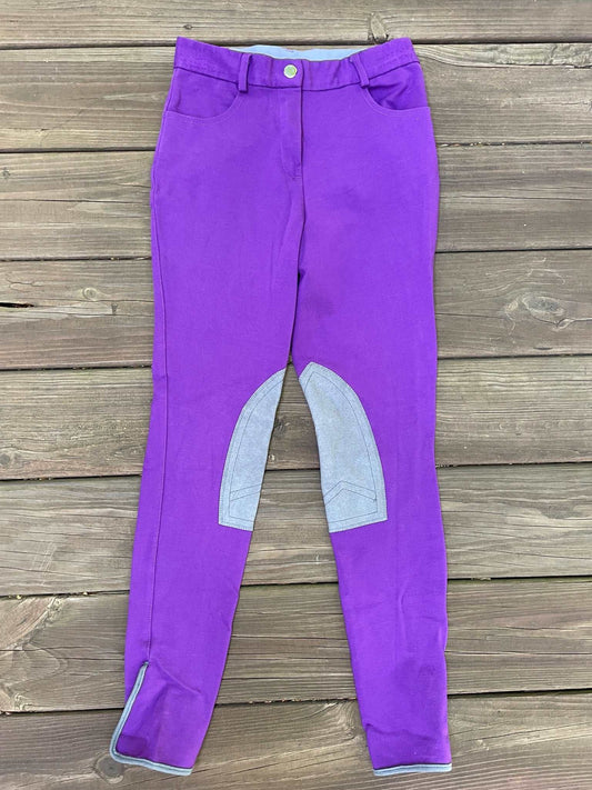 ThriftedEquestrian Clothing 26 Annie's Equestrian Apparel Purple Breeches - 26R