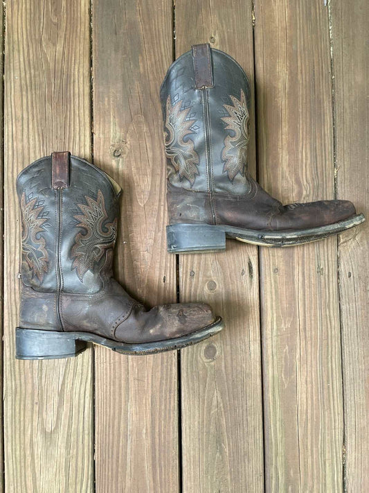 ThriftedEquestrian Shoes Men's 9.5 Double H Cowboy Boots -  Men's  9.5