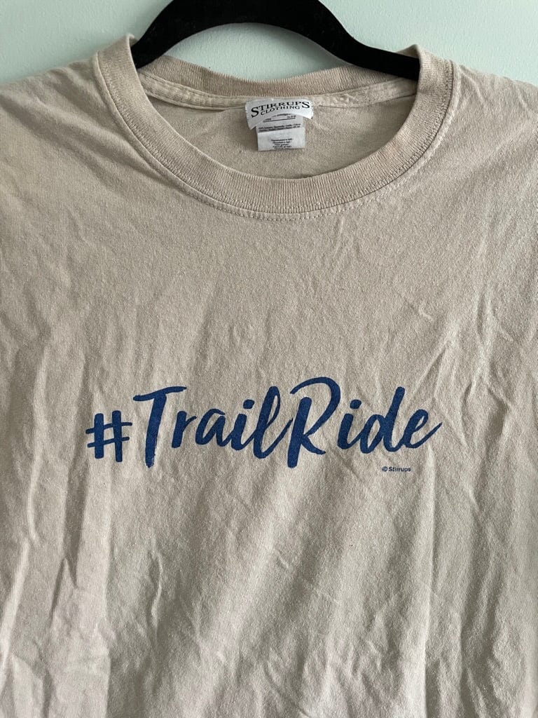 ThriftedEquestrian Large / Tan Stirrups #TrailRide T-Shirt - Large