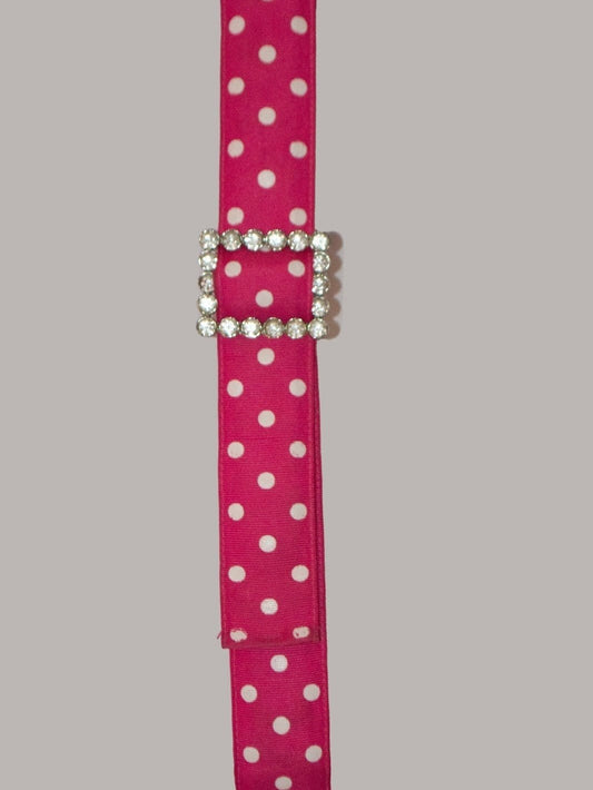 ThriftedEquestrian Clothing Accessories Youth Adjustable Kemestry Polka Dot Belt- Youth