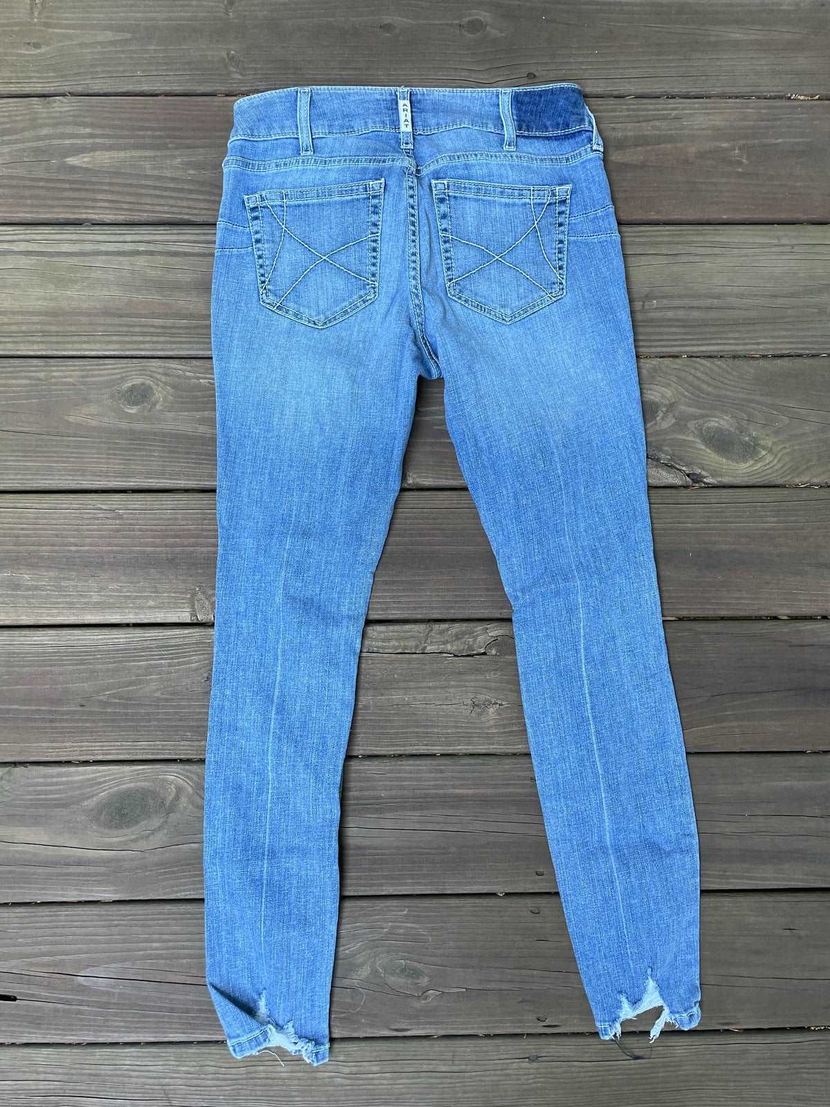 ThriftedEquestrian Clothing 29R Ariat Real Denim Ripped Skinny Jeans - 29R