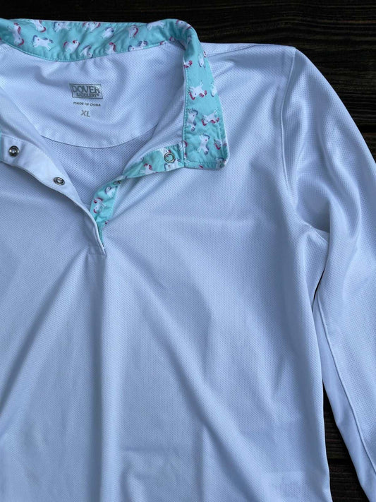 ThriftedEquestrian Clothing Youth XL Dover Saddlery Show Shirt - Youth XL