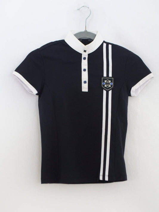 ThriftedEquestrian Clothing Youth Equiline Navy Show Shirt - Youth