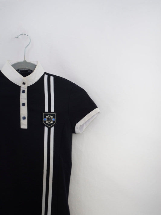 ThriftedEquestrian Clothing Youth Equiline Navy Show Shirt - Youth