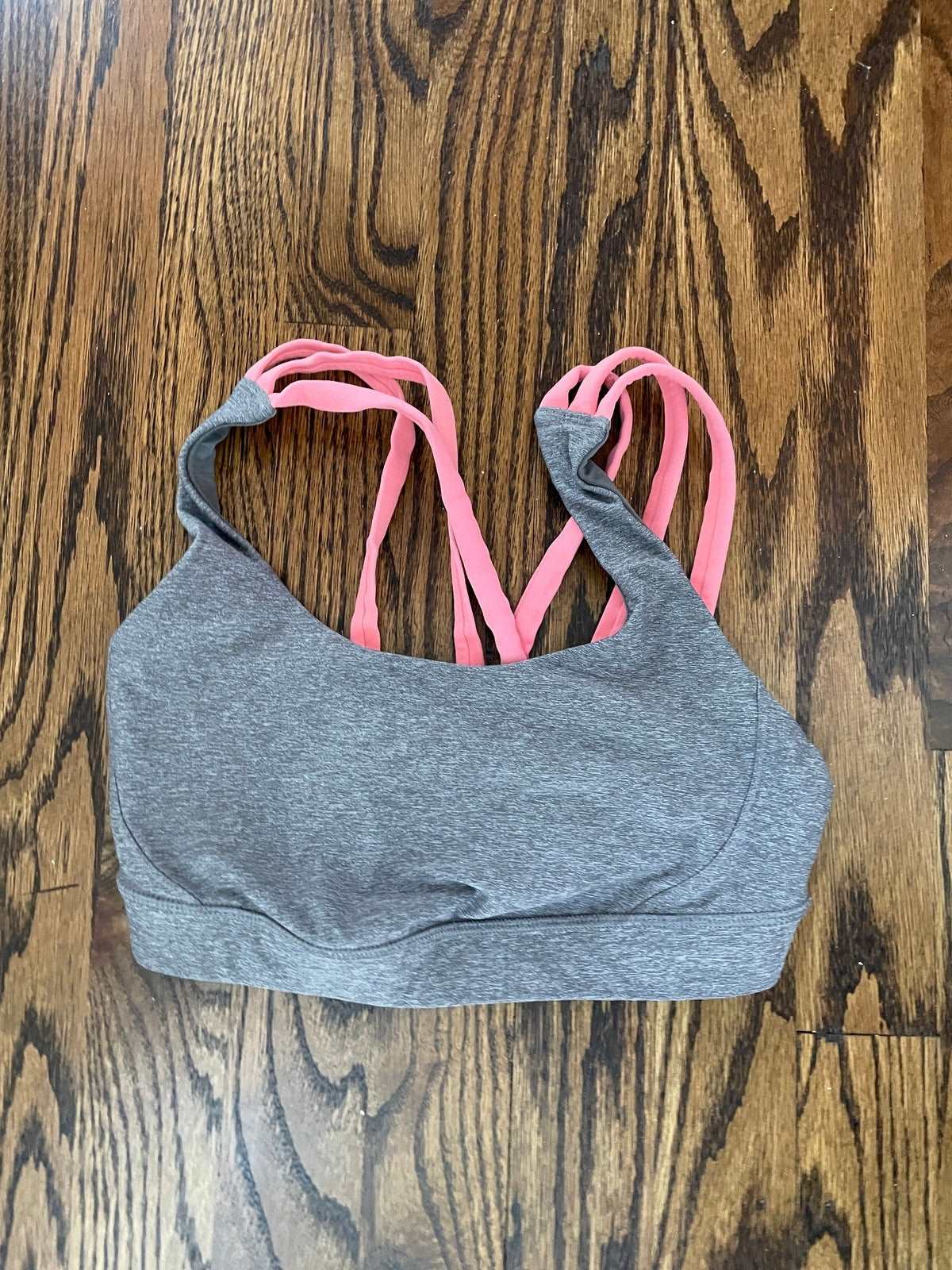 ThriftedEquestrian Clothing 4 Grey and Pink Lululemon Energy Sports Bra - 4