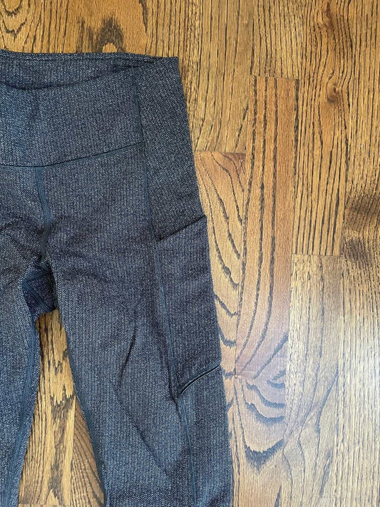 ThriftedEquestrian Clothing 4 Lululemon Wunder Under Winter Fabric Legging - 4